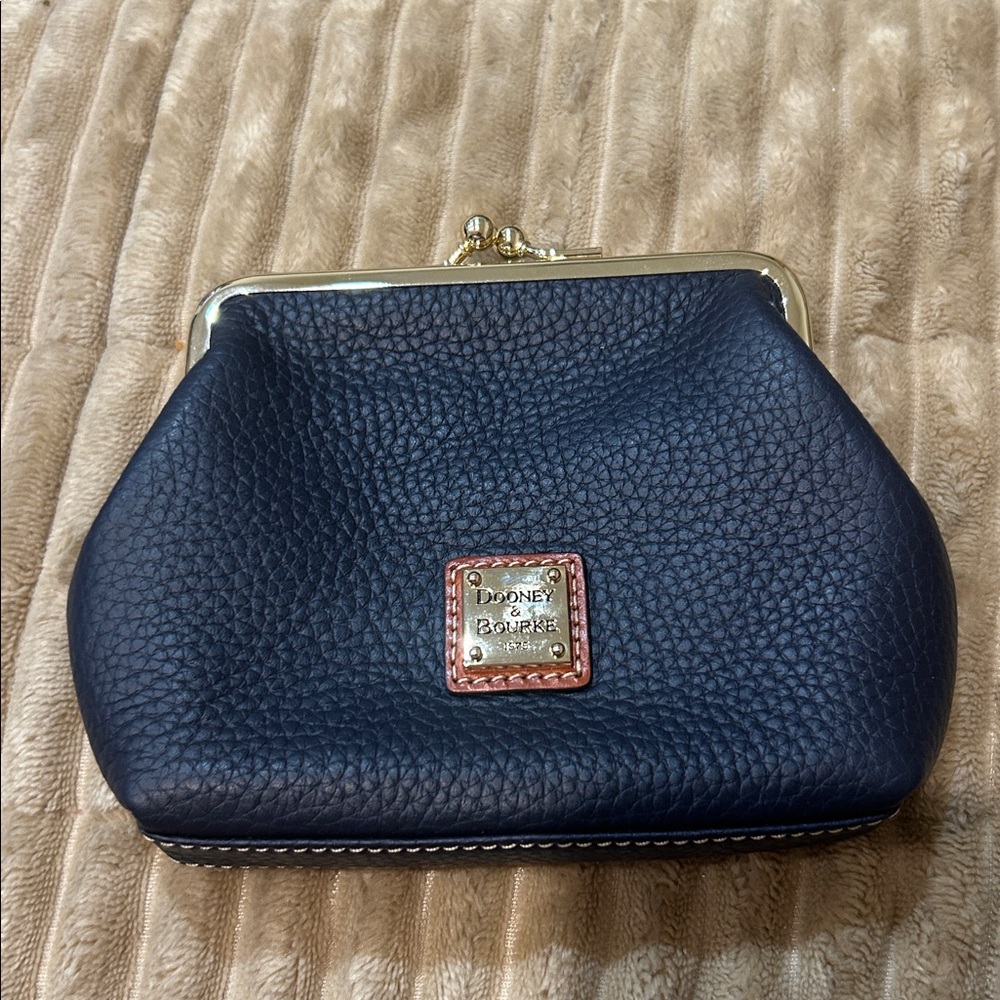 Dooney & Bourke Navy Leather Coin Pouch